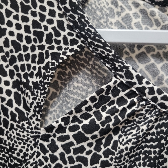 Michael Kors Dress XL Extra Large Black White Stretch A Line EUC - Picture 5 of 8